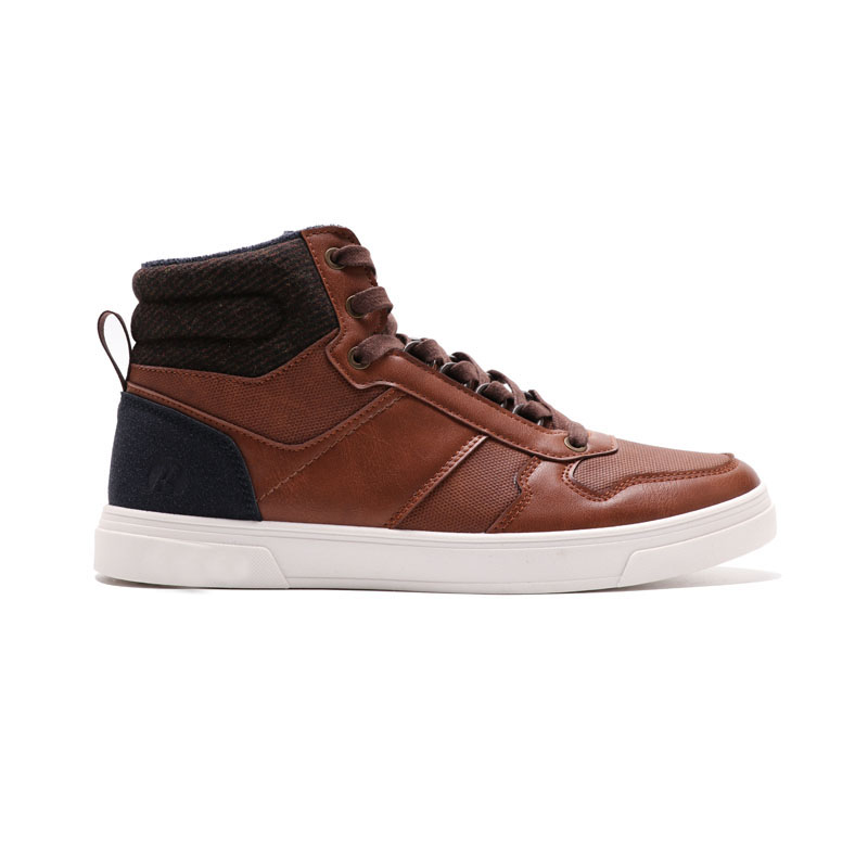 Non-grinding color-blocking high-top shoes